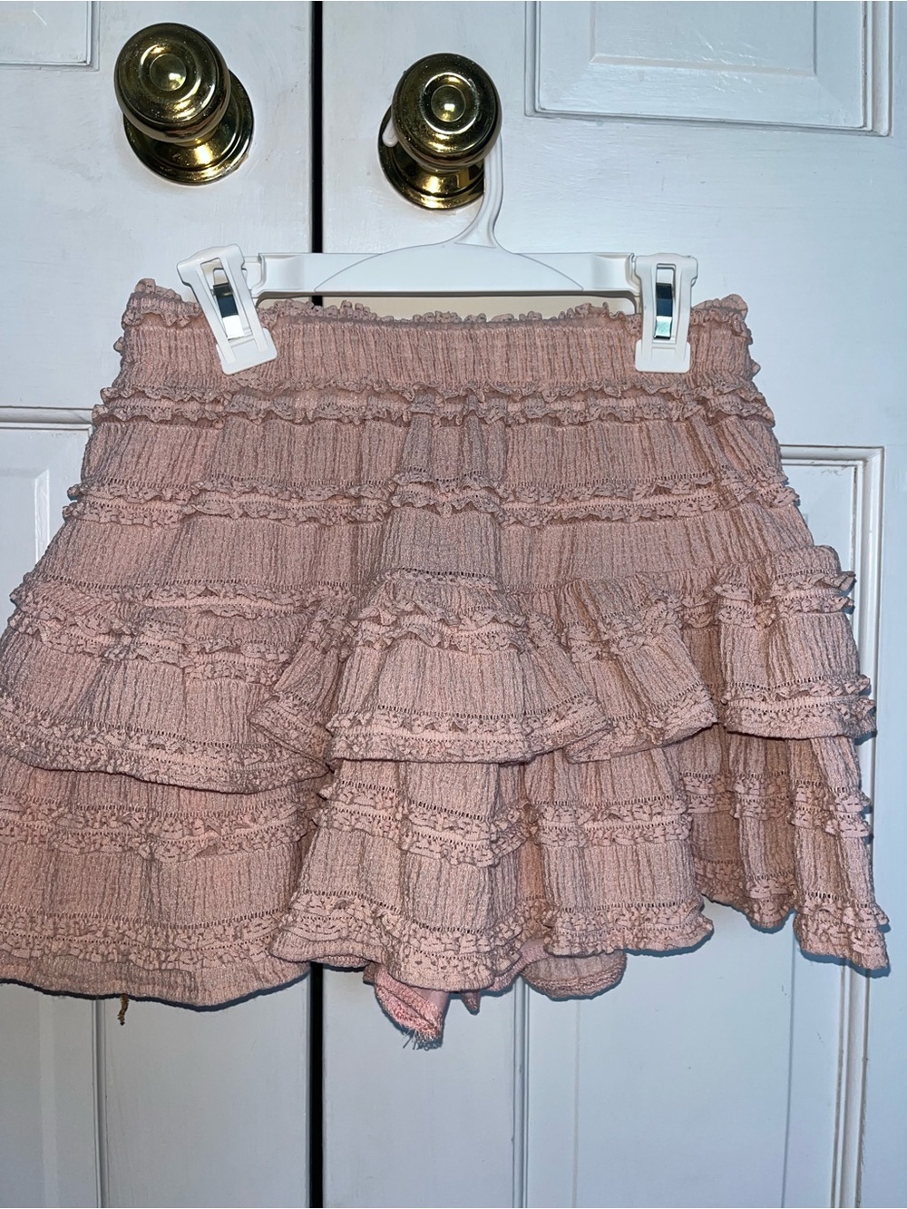 Boutique Ruffled Tiered Pink Women's Skirt NEVER WORN